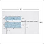 Adams W2 Envelopes, For Standard IRS W2 Forms, Gummed Double Window Security Envelopes, 5-5/8"x 9", 50 per Pack (TXA2219LR), White