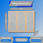 20x25x1 Glasfloss Fiberglass Air Filter, Double Strut, GDS Series, Made in USA, Actual Size: 19 5/8 x 24 5/8 x 3/4 (Box of 6)