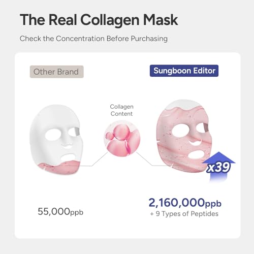 SUNGBOON EDITOR Korean Glass Skin Deep Collgen Boost Set | Valentine Day Gift | Real Collagen 2,160,000PPB for Elasticity | Hydrating Collagen Face Mask | Face Serum for Women | Korean Skin Care Set