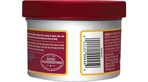 Wright's Copper and Brass Polish and Cleaner Cream- 8 Ounce - 2 Pack - Gently Clean and Remove Tarnish Without Scratching,8 Ounce (Pack of 2)