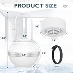 Bath Filter for Tub Faucet - 10 Stages Bath Water Filter 2,500 Gallons, Removes Contaminants & pH Balancer, Improved Skin, Hair, and Nail Condition - BPA-Free & Easy Install (White)