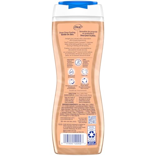 Dial Body Wash, Pamper & Indulge, Silk & Seaberry, 16 fl oz (Pack of 4)