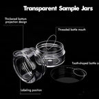 5 Gram Sample Containers with Lids, 200 Count 5ML Sample Jars, Empty Cosmetic Containers with Lids, Small Makeup Travel Containers for Glitter, Lotion, Cream, Beads, with Labels, Mini Spatulas