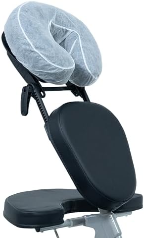EARTHLITE Fitted Disposable Face Cradle Covers – Medical-Grade, Soft, Non-Sticking Massage Headrest Covers for Massage Tables & Massage Chairs (50 count)