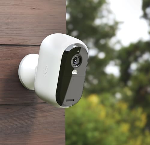 Arlo Essential Security Wireless 2K Camera with Spotlight, Indoor/Outdoor, 2nd Gen, 2-Way Audio, Color Night Vision, Motion Activation, Real Time Notifications, White, VMC3350, 3-Pack (Renewed)