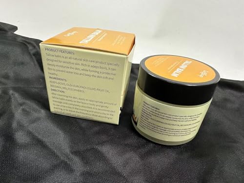 Chialing Beef Tallow Balm for Skin Care - All Natural Moisturizing Body Oil with Honey and Beeswax - Tallow from Grass-Fed Cows – Beef Tallow Moisturizer,-Made in USA (2.0 Oz)