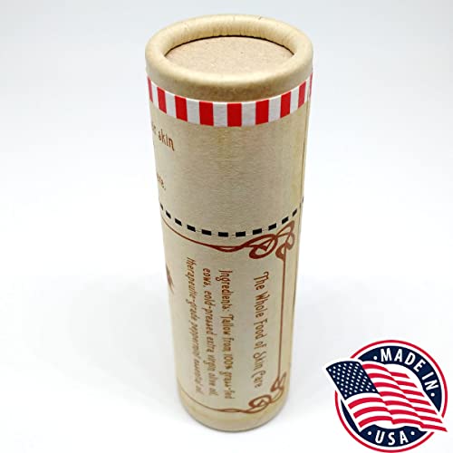 Vintage Tradition Moisturizing Beef Tallow Lip Balm – Tube Lip Moisturizer with Peppermint Essential Oil Hydrates & Soothes Dry Lips – Grass-Fed Tallow Balm for Skin Care, 0.5 Fl. Oz.