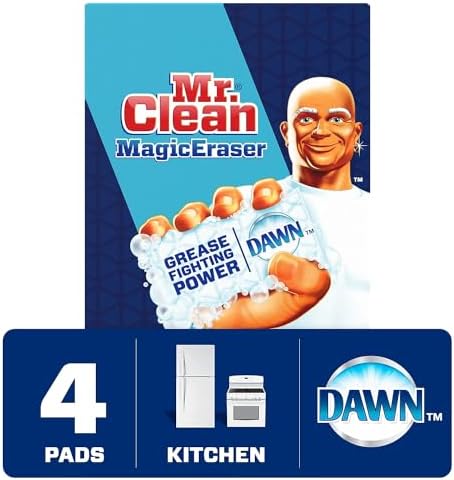 Mr. Clean Magic Eraser Kitchen White Scouring Pad, 4/Pack (51107)