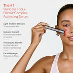 Solawave 4-in-1 Radiant Renewal Wand and Serum Bundle, Face Skincare Wand with Facial Massager, Facial Wand with Renew Complex Serum