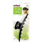Scunci 4-Pack No-Slip Grip Fine Hair Jaw Clips, Assorted Colors (Black, Brown)