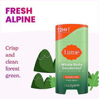 Lume Whole Body Deodorant - Invisible Cream Tube Mini and Solid Stick - 72 Hour Odor Control - Aluminum Free, Baking Soda Free, Skin Safe - 0.5 Oz Mini Tube + 2.6 Oz Solid Stick (Fresh Alpine)
