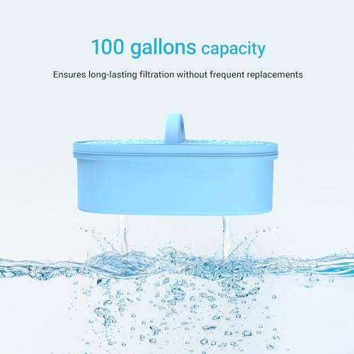 Alkaline Filters Replacement for All Waterdrop Pitcher Filtration System, Fits Waterdrop WD-PF-AL, Reduces PFOA/PFOS, Chlorine, Last Up to 100 Gallons,3 Pack, AQUA CREST