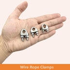 Lyrlidr 8 Pcs M8 Cable Clamps,Wire Rope Clamp,4 Pcs 5/16" Thimble