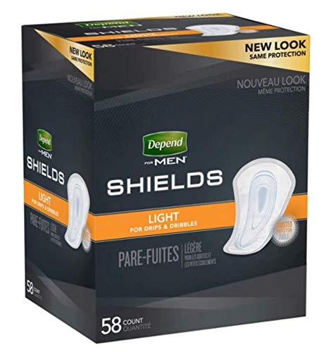 DependsMen Incontinence Shields/Pads Light Absorbency - 1 Box