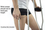 Crutch Pads & Hand Grip Covers for Underarm Crutches – Comfortable Soft Cushion Set, Breathable & Washable – Armpit & Handle Padding Crutch Accessories for Adults – Crutcheze – Black