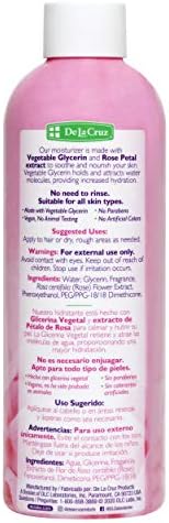 De La Cruz Rose Water and Glycerin for Face - Rosewater Facial Toner and Moisturizer for Skin and Hair 8 fl oz (236 mL) - 2 Bottles