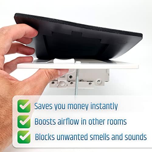 Powerful Magnetic Vent Covers (3-Pack) That Will Never Fall Off (Upgraded Design) - for Sealing Floor/Wall/Ceiling Registers of Width 7.25" to 8", Length 11.25" to 12" | Vent Not Included | White