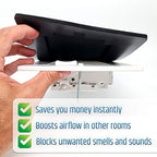 Powerful Magnetic Vent Covers (3-Pack) That Will Never Fall Off (Upgraded Design) - for Sealing Floor/Wall/Ceiling Registers of Width 7.25" to 8", Length 11.25" to 12" | Vent Not Included | White