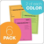 Adams While You Were Out Pads, 4.25 x 5.25 Inches, Assorted Neon Colors, 50 Sheets/Pad (6-Pack) (9711NEON)
