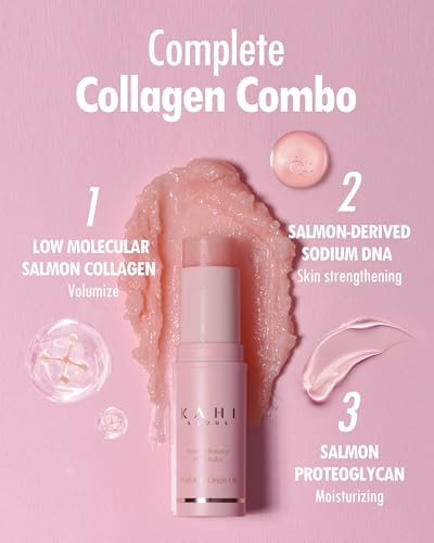 KAHI Wrinkle Bounce Multi Balm Stick | PDRN Collagen Wrinkle Stick | All-in-One Hydrating Lip Balm Eye Cream Neck Cream Make Up Base & Face Mist Moisture Balm | Daily Face Moisturizer