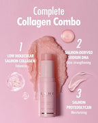 KAHI Wrinkle Bounce Multi Balm Stick | PDRN Collagen Wrinkle Stick | All-in-One Hydrating Lip Balm Eye Cream Neck Cream Make Up Base & Face Mist Moisture Balm | Daily Face Moisturizer