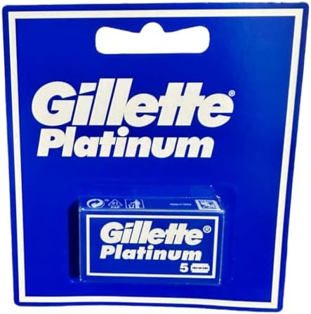 Gillette Double Edge Platinum Safety Razor Blades for Men, Pack of 50 Stainless Steel Refill Blades