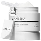 LANBENA Nose Strips for Blackheads (1.76 Oz), 100 pcs Nose Plants Pore Strips, Blackhead Remover Mask, NOTE: Place Bottle in Boiling Water for 5 min to Soften Dry/Solid Cream