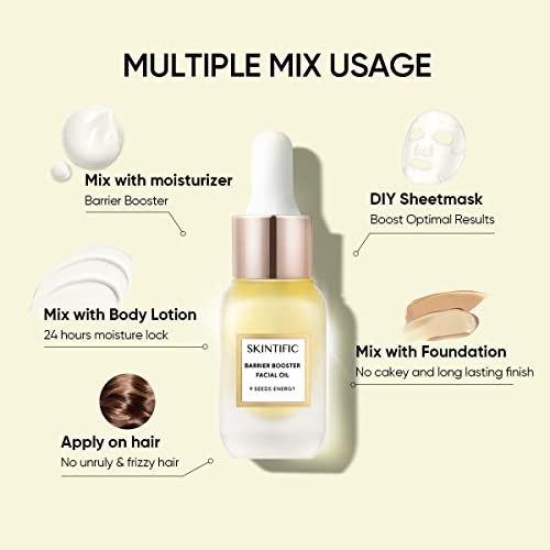 Barrier Booster Facial Oil 10ml | Aromatic essential oils Moisturizing Oil for Face, Hair, Skin & Nails No Greasy Daily Face Oil Face Moisturizer Essential oils for personal use