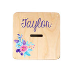 Wooden Piggy Bank for Kids and Adults, Personalized Gift Handmade in USA by BloomOwl, Custom Piggy Bank, Personalized Banks for Kids, Gifts for Baby Boys and Girls (Unicorn)