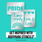 BIC BodyMark Temporary Tattoo Markers for Skin, Pride Pack, Flexible Brush Tip, 11-Count Pack of Assorted Colors, Skin-Safe, Cosmetic Quality