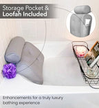 Everlasting Comfort Luxury Bath Pillow - Head, Neck, Back Soft Cushion for Bathtub, Spa & Relaxation