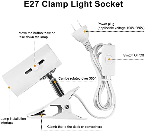 Wolezek Red Light Therapy Lamp with Lamp Holder, 660nm Red and 850nm Near Infrared Combo Wavelength LED Red Light Bulb, Red Light Therapy Device for Face and Body, Aluminium Shell, E27/E26 Standard
