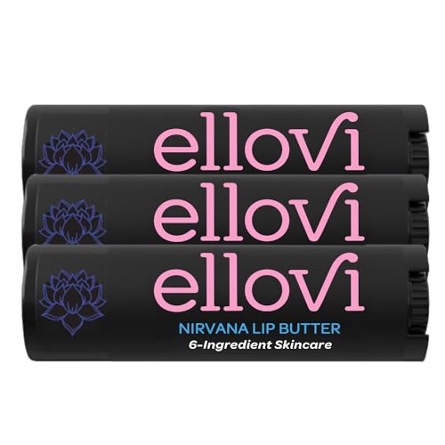 Natural Lip Butter Lip Balm - Nirvana - Pure Enough to Eat - Made With Just 6 Vegan Ingredients - 100% Natural & Organic Moisturizing Lip Care for All Day Hydration (3-Pack)