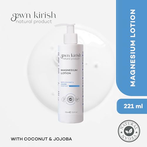 gew'n kirish Magnesium Lotion with Coconut and Jojoba - Relaxation & Joint Health 7.5 fl oz