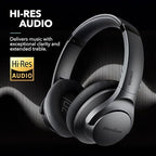 Soundcore Anker Life Q20 Hybrid Active Noise Cancelling Headphones, Wireless Over Ear Bluetooth Headphones, 60H Playtime, Hi-Res Audio, Deep Bass, Foam Ear Cups, Travel, Office, USB-C Charging