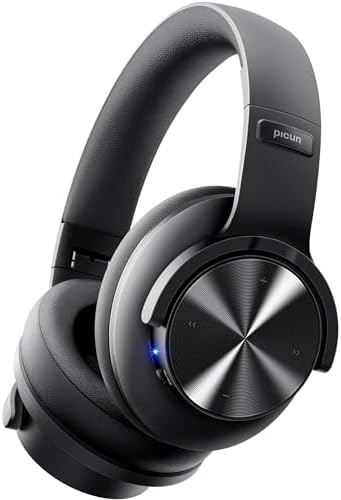 Picun B8 Bluetooth Headphones, 120H Playtime Headphone Wireless Bluetooth with 3 EQ Modes, Low Latency, Hands-Free Calls, Over Ear Headphones for Travel Home Office Cellphone PC Black