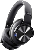 Picun B8 Bluetooth Headphones, 120H Playtime Headphone Wireless Bluetooth with 3 EQ Modes, Low Latency, Hands-Free Calls, Over Ear Headphones for Travel Home Office Cellphone PC Black