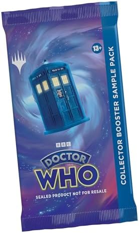 Magic The Gathering Doctor Who Commander Deck – Blast from The Past (100-Card Deck, 2-Card Collector Booster Sample Pack + Accessories)