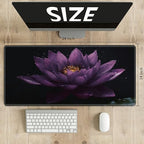 for MTG Playmat TCG Board Game Mat Plus 50 Pcs Card Sleeves, 24 x 14 Table Mats Dark Purple Lotus Game Mousepad with Soft Surface Non-Slip Base for MTG Trading Card Game Playmats