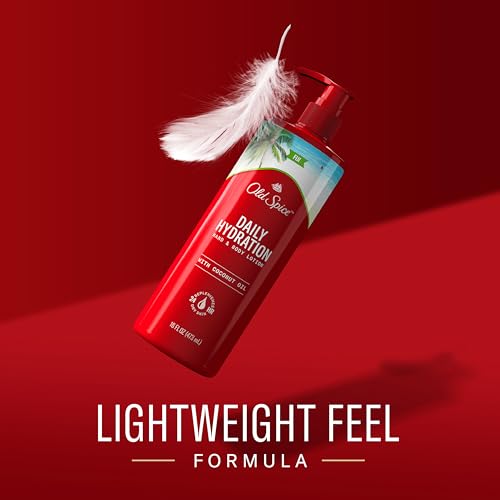 Old Spice Daily Hydration Hand & Body Lotion for Men, Fiji with Coconut Oil, 16 oz, Pack of 4