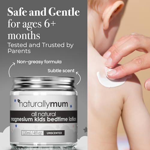 Magnesium Bedtime Lotion for Kids & Babies [NATURAL & SAFE] - Topical Kids Magnesium Cream Lotion for Sleep - Safe for Babies (6M+) - Support for Sleep, Bone & Overall Kids Health