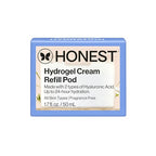 Honest Beauty Refill Pod for Full Size Hydrogel Cream, Lightweight and Moisturizing Water Cream, Gentle Sensitive Skin, Fragrance-Free, Vegan, 1.7 fl oz