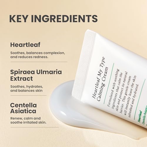 AXIS-Y Heartleaf My Type Calming Cream - Soothing, Redness Relief & Long Lasting Moisture Dewy Skin Daily Face Lotion - Vegan Korean Skin Care Moisturizer Face Cream for All Skin Types - 2.02 fl. oz.