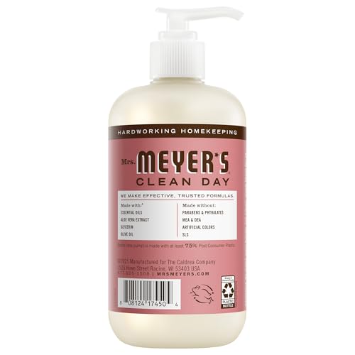 MRS. MEYER'S CLEAN DAY Liquid Hand Soap, Cruelty Free, Rosemary Scent, 12.5 oz- Pack of 3