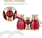 ESSLNB Opera Glasses Binoculars for Women Adults 4X30mm Theater Glasses Compact Binoculars for Theater and Concerts Antique with Case Removable Chain (Red)
