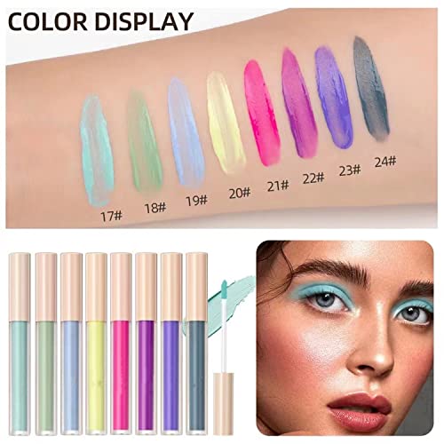 MAEPEOR Matte Liquid Eyeshadow 8 Colors Colored Smooth Creamy Eyeshadow Set Lightweight High-pigmented and Waterproof Long Lasting Matte Eyeshadow (Matte Colored, 8Colors Set 3)