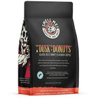 Bones Coffee Company From Dusk Till Donuts Flavored Coffee Beans, Whole Bean Coffee Medium Roast Low Acid, Jelly Donuts Flavor (12 oz)