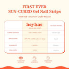 Semi Cured Gel Nail Strips | Sun Cured Gel Nail Wraps No LED Lamp Needed Easy Apply & Remove | Includes 28 strips, 1 Prep Pad, 1 Nail File & 1 Wooden Stick - Hey, Make Me Blush