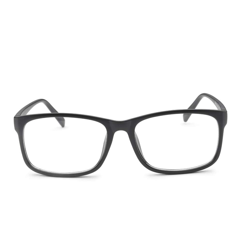 HUIHUIKK Nearsighted Oversize Myopia Glasses Everyday Use Mens Womens -1.50 Black Distance Glasses (NOT READING GLASSES)