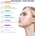 Facial and Neck Massager Red Light for Face Beauty 7 in 1 Color Led Facial Sculptor Device Neck Chin Sculptor Lifting Device Face Vibrating Massager Tool Wrinkle Remover